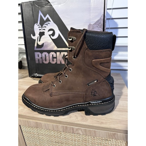 Rocky Rams Horn Boot Men's 8M Waterproof Metatarsal Composite Toe Western - Picture 4 of 7